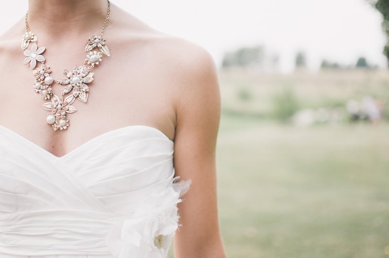 Bride in white wedding dress